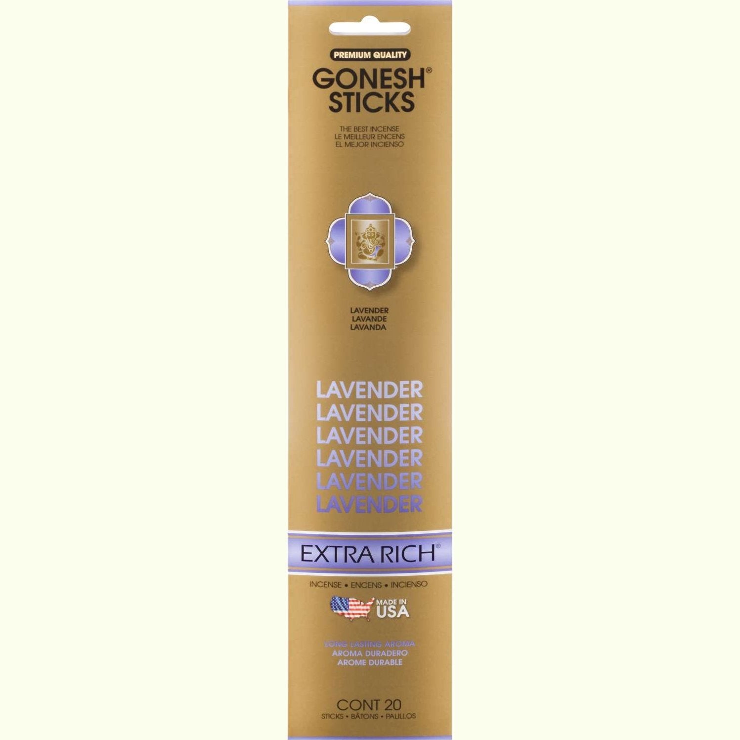Gonesh Stick Extra Rich Lavender 20 Piece