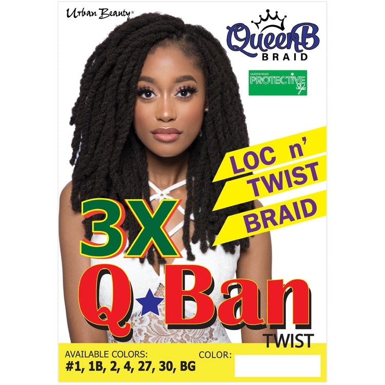 Synthetic Queen B 3X Q-Ban Twist Color #1
