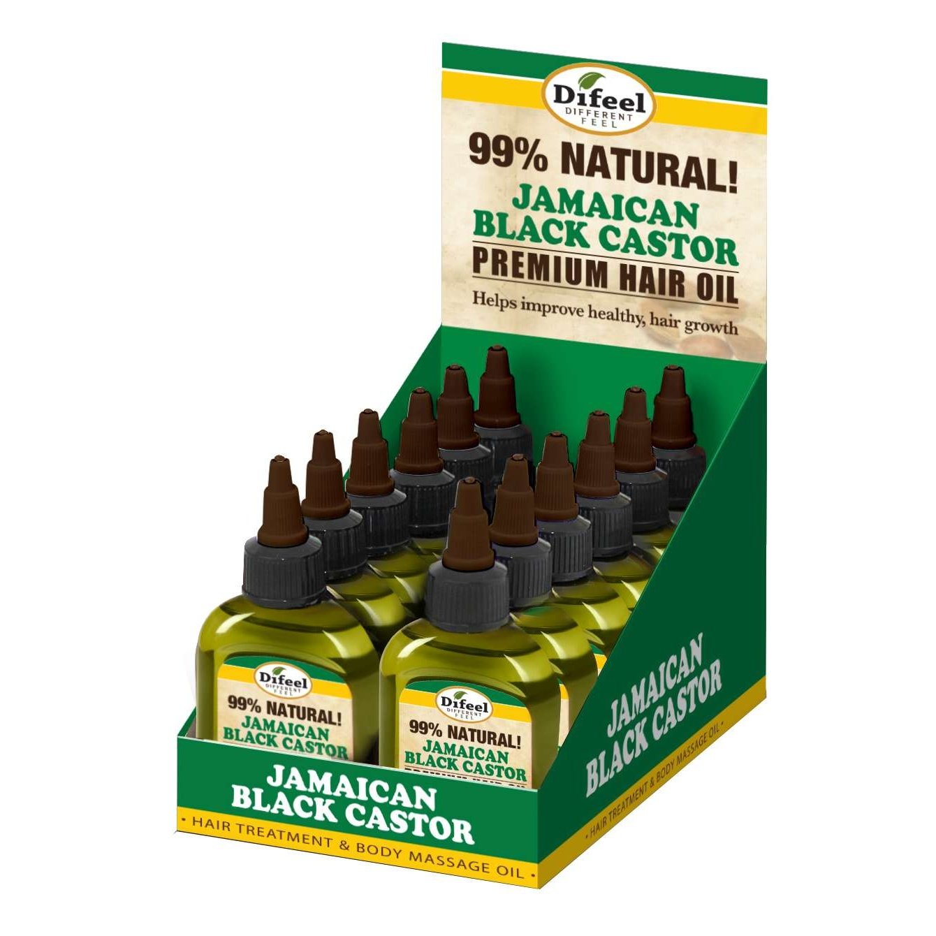 Difeel Premium Natural Hair Oil Jamaican Black Castor 2.5 Oz